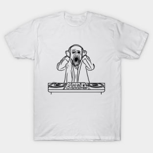 The Scream DJ | Oldschool turntable Vinyl LP | Music T-Shirt